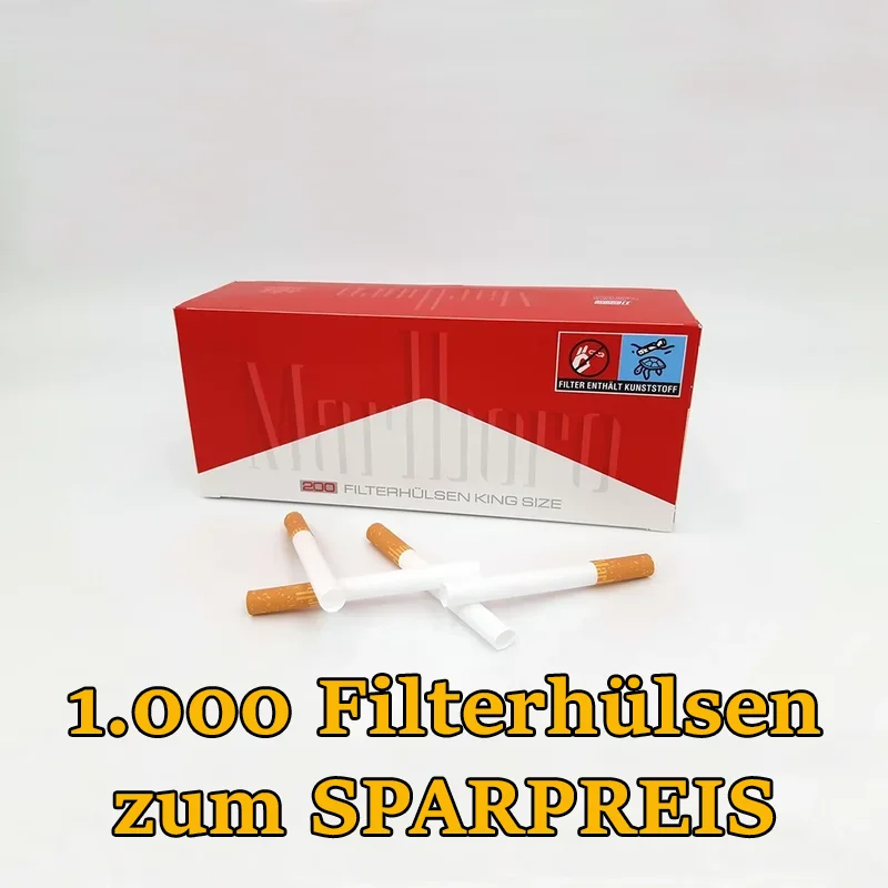 1000 Marlboro RED King Size Hülsen